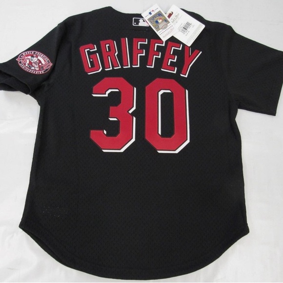 2000 Ken Griffey Jr. #30 Reds Mens Mitchell & Ness Authentic BP Jersey Med - Picture 1 of 6
